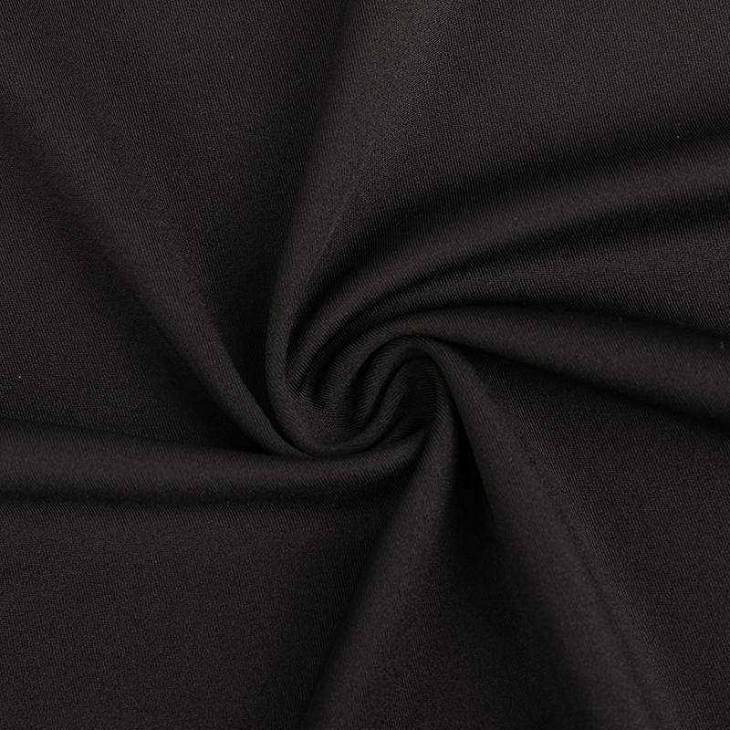Polyester double-sided brushed stretch activewear fabric