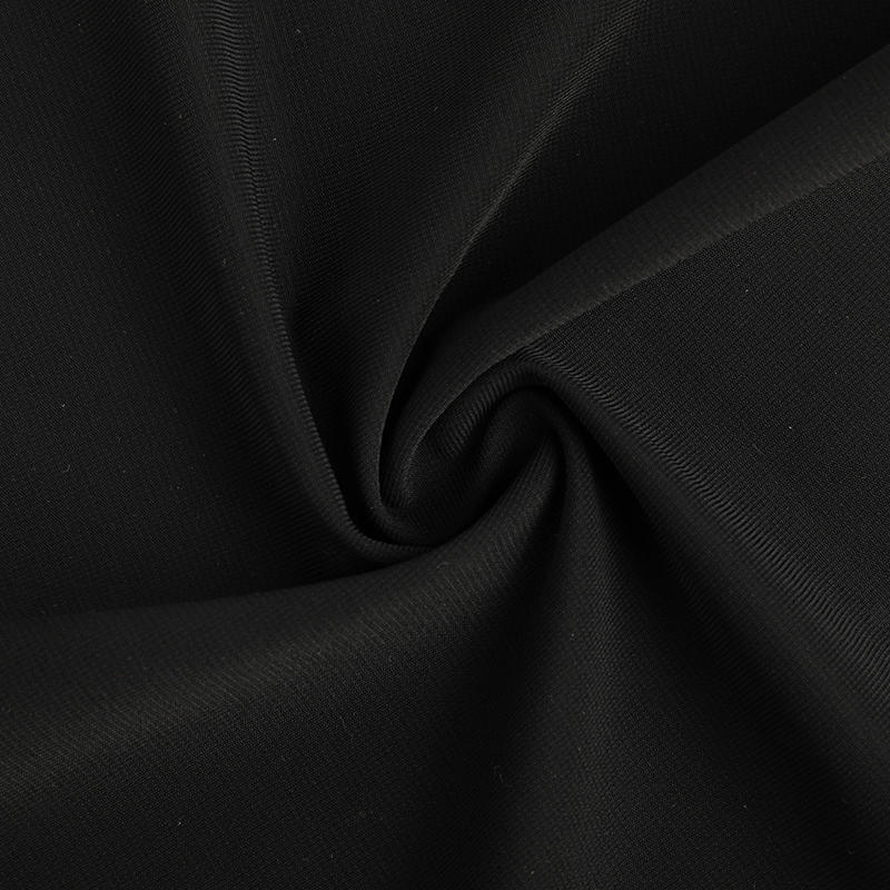Nylon polyester black and white yarn warp knitting with satin stretch activewear fabric